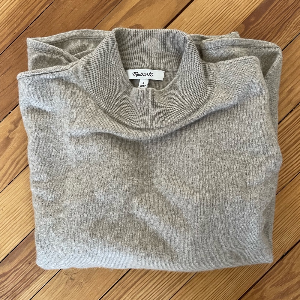 Madewell Ashbury Mockneck Sweater in Heather Hazelwood